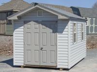 8x12 Vinyl Front Entry Peak Style Storage Shed from Pine Creek Structures of Spring Glen