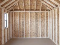 10x14 Hip Roofline Storage Shed Interior